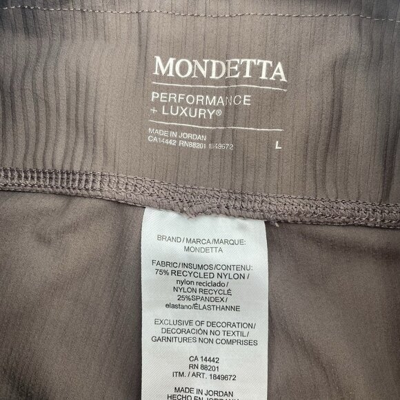 Mondetta Performance Luxury Women's Size L Brown Active Ribbed Bike Shorts - Picture 4 of 11